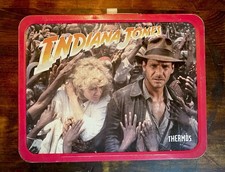 Vintage 1984 Indiana Jones And The Temple Of Doom Metal Lunch Box - No Thermos picture