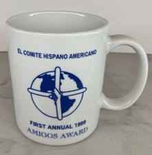 Vintage 1999 Amigos Award Coffee Mug El Comite Hispano Americano *RARE* picture