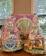 Vintage Retired “Preparing For Spring” Rabbit Figurines New And Unopened In Box picture