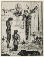 Beardsley Le Morte d'Arthur 1893 Vintage Art Illustration Reprint Wall Art picture
