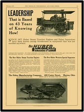 Huber Tractors & Threshing Outfits, Marion OH NEW Sign 24x30