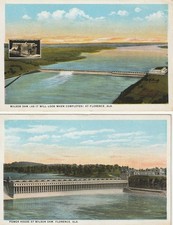 Wilson Dam As It “Will Look”& As It “Looked.”2 Early 1920s Postcards picture