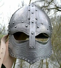 18GA Steel Vigdis Viking Helmet SCA LARP Medieval Reproduction Armor Gift picture