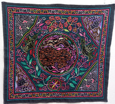 Shipibo Native Hand Embroidery Shaman Visions textile 26.50