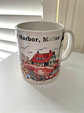 Vintage BAY HARBOR MAINE Blueberry Lobster Mug Cup Coffee Tea picture