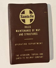 ATSF Santa Fe Maintenance of Way Rules Book 1975 Railroad Employee Manual picture