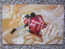 * AKRON OH-PFLUEGER ENCLOSED SPINNING REEL-FISHING-CHROME ADVERTISING PC-OHIO picture