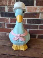 Vintage Mother Goose Cookie Jar Blue with Bonnet Scarf Hand Painted  picture