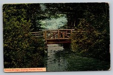 1919 Rustic Bridge Dudley Porter Road Norwood MA Postcard Postmarked picture