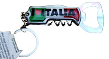 Souvenir Key Chain Italia Italy   Italian Flag 2 Bottle Opener and one Knife picture