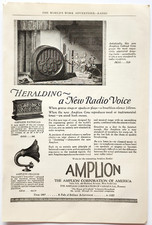 1926 Amplion AC12 Radio Advertisement New York City Music Vintage Sound picture