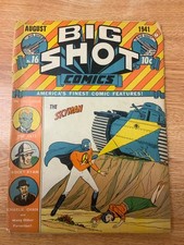 Big Shot #16  1941 Golden Age Pre-War WWII  Nazi +RACIST DEPICTIONS SKYMAN FACE picture