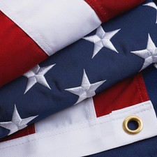 100% Cotton American Flag 3x5 Ft Heavy Duty Outdoor, Fade Resistant, Embroidered picture