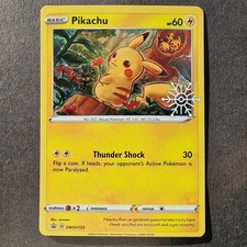 Pikachu SWSH153 Snowflake Stamp Black Star Promo Cosmos Holo Pokemon TCG English picture