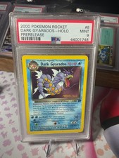 2000 Pokémon TCG Team Rocket Dark Gyarados Prerelease Holo Promo 8/82 PSA 9 picture