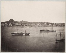 c.1880's PHOTO CHINA - WATERFRONT VIEW AMOY XIAMEN picture