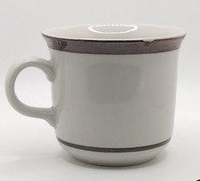 Vintage Sierra Stonewear Cream Brown Stripe Coffee Mug picture