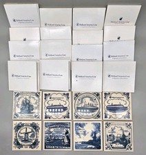 Lot of 24 Holland America Line Ceramic Tile Coasters by Royal GoedewaagenDelft  picture