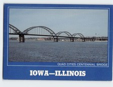 Postcard Quad Cities Centennial Bridge picture