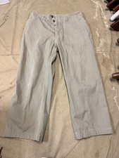 WWII US USMC MARINE P1941 P41 COMBAT FIELD HBT TROUSERS-LARGE, AT THE FRONT picture