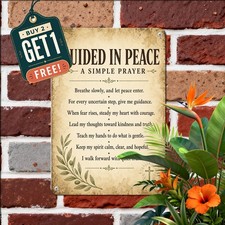 Bible Verse Psalm Plaque Christian Faith Wall Art Decor Metal Tin Sign Plaque picture