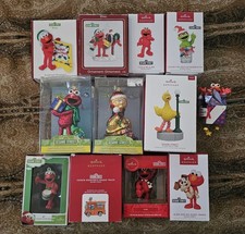 Hallmark/Carlton/Kurt Adler Sesame Street Ornament Lot (Elmo, Big Bird, Oscar) picture