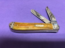 MINT IN ORIGINAL BOX 2021 CASE XX ANTIQUE SMOOTH BONE FLUTED MINI TRAPPER 6207SS picture