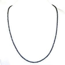 Certified 2 mm Certified Black Diamond Necklace, excellent Cut & Luster  VIDEO picture