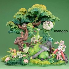 H35CM Chikorita Statue Painted Figure GK Anime Model Collectibles Box Xmas Gift picture