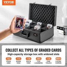 Graded Card Storage Box, 5 Slots, Graded Sports Cards Holder Carrying Case With  picture