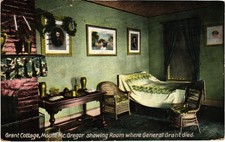 1911 Grant Cottage Mt McGregor NY General Grant Death Room Postcard picture