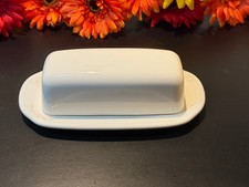 Pfaltzgraff Filigree Covered Butter Dish White Stoneware picture