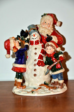 Vintage Aynsley Large Santa & Children Building a Snowman - from Spenser Gifts picture
