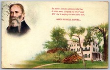 c1910 James Russell Lowell Poem ANTIQUE Postcard 2254 picture