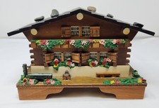 Vintage Wooden Swiss Chalet Alpine Trinket Music Box – Made in Japan picture