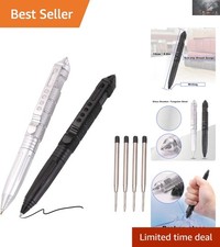 2 Pack Tactical Pens - Tungsten Steel & Aluminum with 6 Black Refills picture