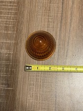 Vintage Do-Ray Chicago Amber Glass Beehive Marker Clearance Light Lens 2.5 picture