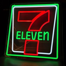 7-Eleven LED Neon Sign Light Up Sign Advertising Bar Pub Garage Wall Decor Light picture