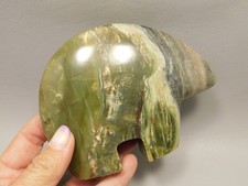 Bear Arizona Pietersite Gemstone Carving 5 inch Serpentine #O7 picture