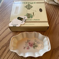 Vintage Donegal® China Ireland Irish Parian #9096 Roses Trinkets DISH #H picture