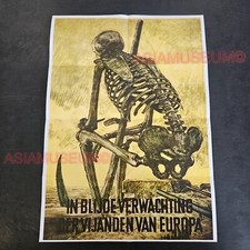 1944 WW2 USA AMERICA EUROPE SKELETON BRITAIN WAR MILITARY PROPAGANDA POSTER G24 picture