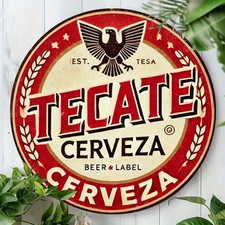 1pc of TECATE Beer Logo Aluminum Sign, Measuring Tin Metal Signs 8X8 Inches - Fe picture