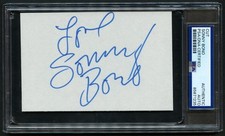 Sonny Bono signed autograph 3x5 Cut Singer Sonny & Cher RC PSA Slabbed picture