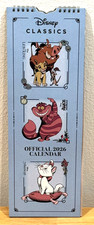 Disney Danilo Classics 2026 Slim Wall Calendar Alice Marie Dumbo Bambi Cheshire picture