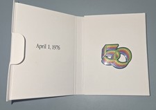 Apple 50th Anniversary Party Exclusive Limited to Employees Magnetic Enamel Pin picture
