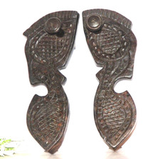 Ancient Wooden Handcrafted Hindu/Buddhist/Jain Saints Foot Khadau Paduka Slipper picture