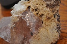 Morganite Crystal Gemmy  terminated Specimen on Matrix  277 Grams top color Huge picture