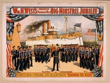 Photo:Wm H West Big Minstrel Jubilee Remember the Maine 1898 Poster picture