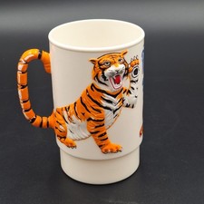 Vintage 1988 Ringling Bros Barnum & Bailey Circus Tiger Souvenir Plastic Mug picture