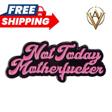 Not Today MF Enamel Pin Funny Pink Lapel Badge Collectible Gift  picture